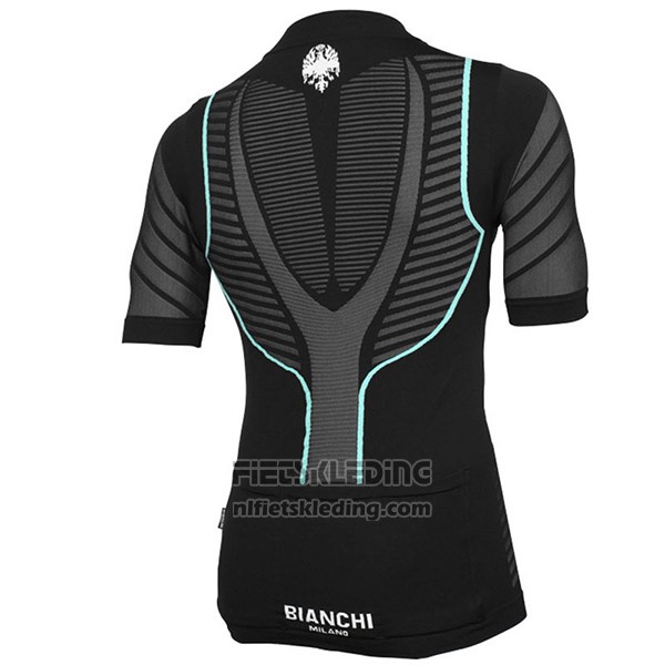 2017 Fietskleding Bianchi Milano Tago Zwart Korte Mouwen en Koersbroek