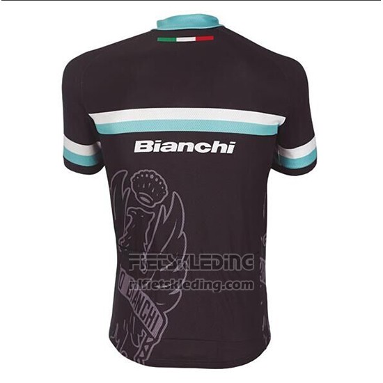 2017 Fietskleding Bianchi Wit en Lichtblauw Korte Mouwen en Koersbroek
