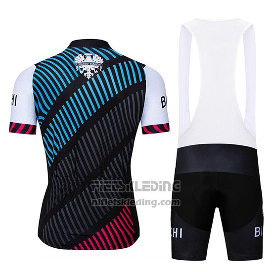 2019 Fietskleding Bianchi Blauw Zwart Rood Korte Mouwen en Koersbroek
