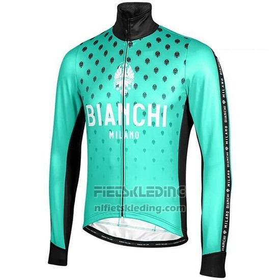 2019 Fietskleding Bianchi Milano FT Blauw Zwart Lange Mouwen en Koersbroek