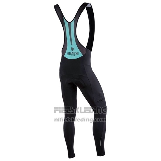 2019 Fietskleding Bianchi Milano FT Blauw Zwart Lange Mouwen en Koersbroek