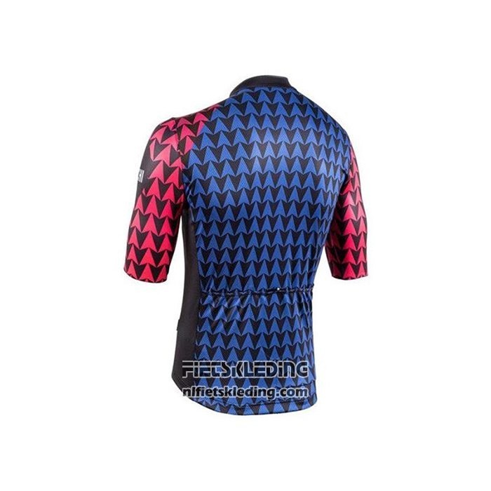 2020 Fietskleding Bianchi Zwart Blauw Rood Korte Mouwen en Koersbroek
