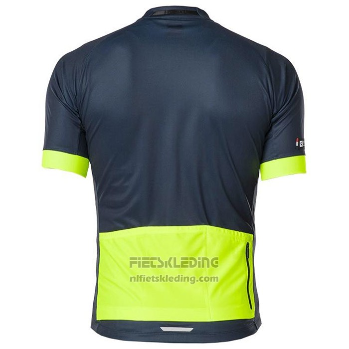 2020 Fietskleding Bontrage Geel Diep Blauw Korte Mouwen en Koersbroek