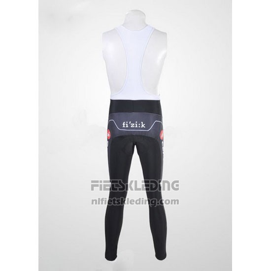 2010 Fietskleding Castelli Cervelo Wit en Zwart Lange Mouwen en Koersbroek