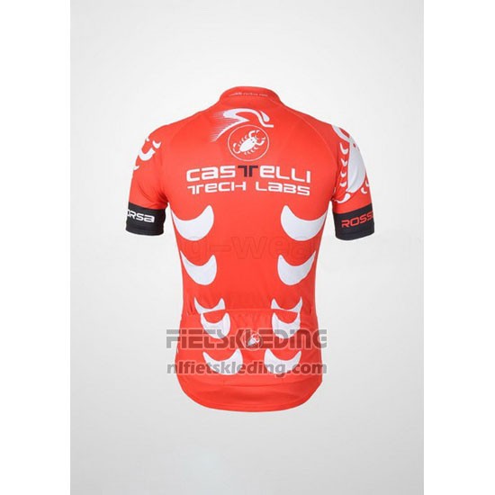 2010 Fietskleding Castelli Wit en Rood Korte Mouwen en Koersbroek