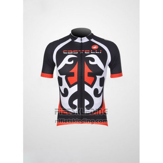 2011 Fietskleding Castelli Rood en Zwart Korte Mouwen en Koersbroek