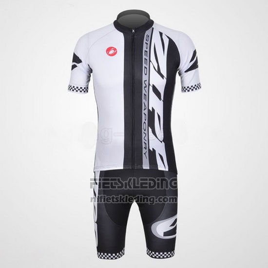 2011 Fietskleding Castelli Wit en Zwart Korte Mouwen en Koersbroek