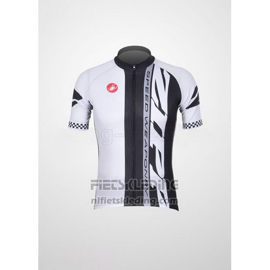2011 Fietskleding Castelli Wit en Zwart Korte Mouwen en Koersbroek