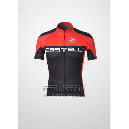 2011 Fietskleding Castelli Zwart en Rood Korte Mouwen en Koersbroek