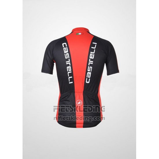 2011 Fietskleding Castelli Zwart en Rood Korte Mouwen en Koersbroek