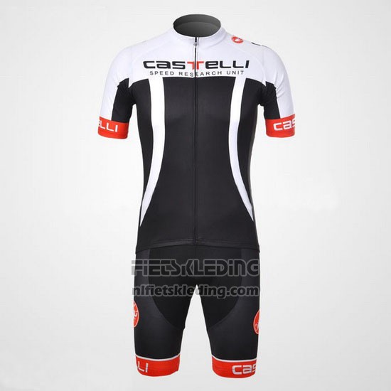 2012 Fietskleding Castelli Wit en Zwart Korte Mouwen en Koersbroek