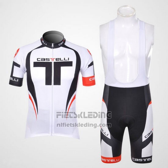 2012 Fietskleding Castelli Zwart en Wit Korte Mouwen en Koersbroek