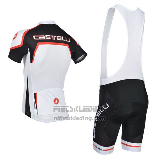 2014 Fietskleding Castelli Wit en Oranje Korte Mouwen en Koersbroek