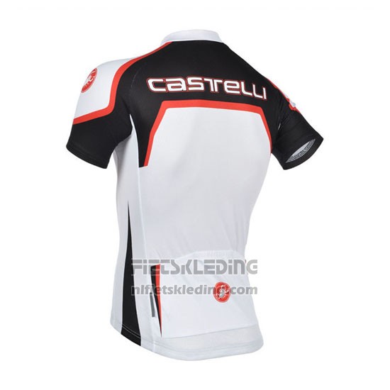 2014 Fietskleding Castelli Wit en Oranje Korte Mouwen en Koersbroek