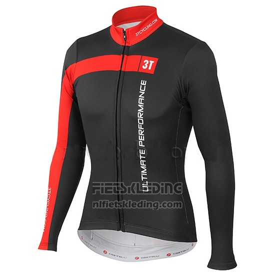 2015 Fietskleding Castelli 3t Zwart en Rood Lange Mouwen en Koersbroek