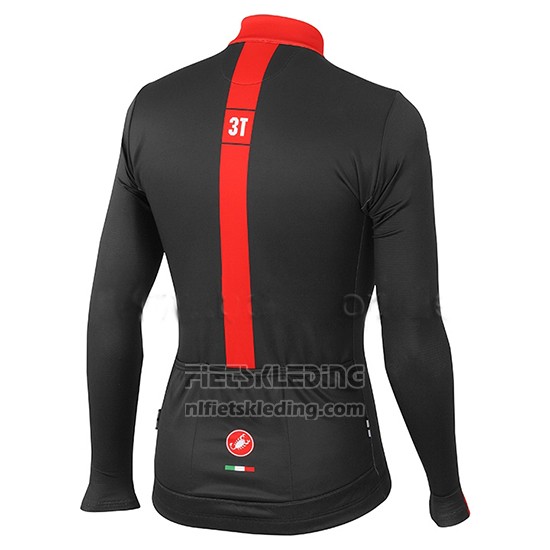 2015 Fietskleding Castelli 3t Zwart en Rood Lange Mouwen en Koersbroek