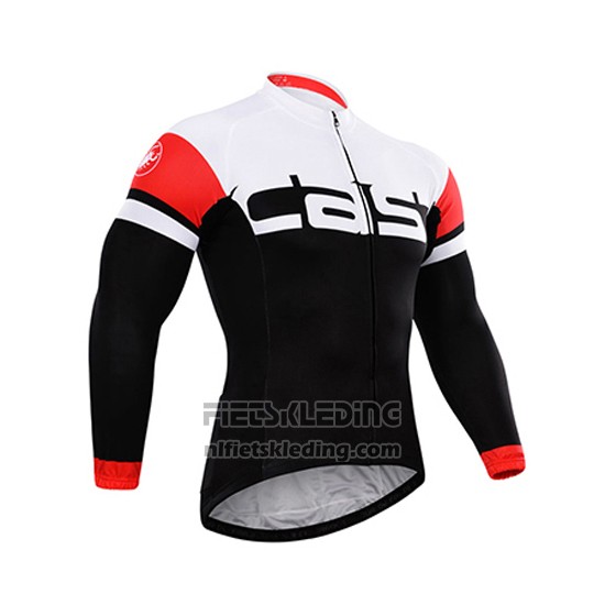 2015 Fietskleding Castelli Diep Wit en Zwart Lange Mouwen en Koersbroek