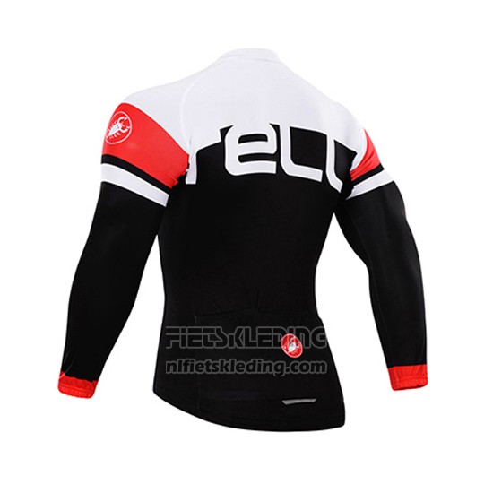 2015 Fietskleding Castelli Diep Wit en Zwart Lange Mouwen en Koersbroek