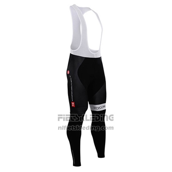 2015 Fietskleding Castelli Diep Wit en Zwart Lange Mouwen en Koersbroek