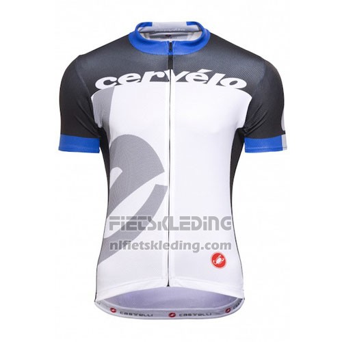 2016 Fietskleding Castelli Cervelo en Wit en Blauw Korte Mouwen en Koersbroek