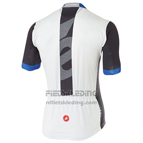 2016 Fietskleding Castelli Cervelo en Wit en Blauw Korte Mouwen en Koersbroek