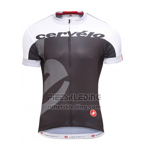 2016 Fietskleding Castelli Cervelo en Wit en Grijs Korte Mouwen en Koersbroek