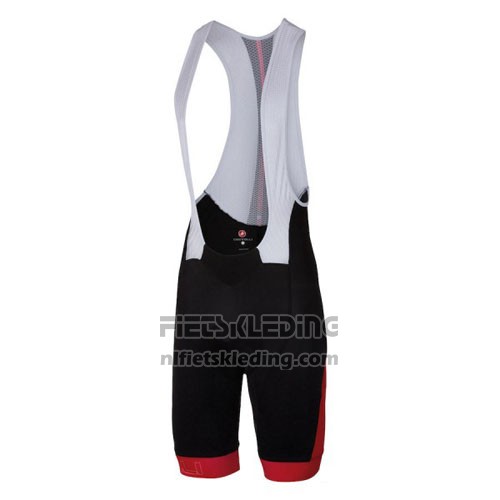 2016 Fietskleding Castelli Rood en Wit Korte Mouwen en Koersbroek