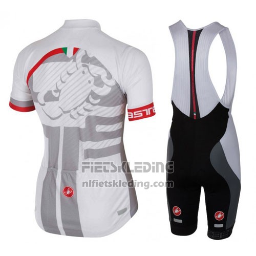 2016 Fietskleding Castelli Wit en Rood Korte Mouwen en Koersbroek