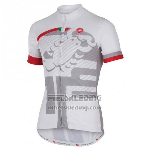 2016 Fietskleding Castelli Wit en Rood Korte Mouwen en Koersbroek