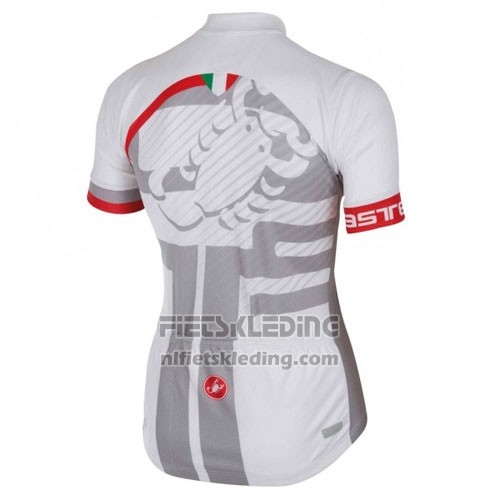 2016 Fietskleding Castelli Wit en Rood Korte Mouwen en Koersbroek