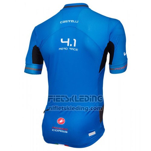 2016 Fietskleding Castelli Zwart en Azuur Korte Mouwen en Koersbroek