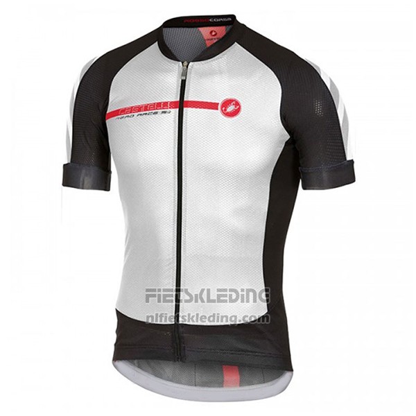 2017 Fietskleding Castelli Aero Race Wit en Zwart Korte Mouwen en Koersbroek