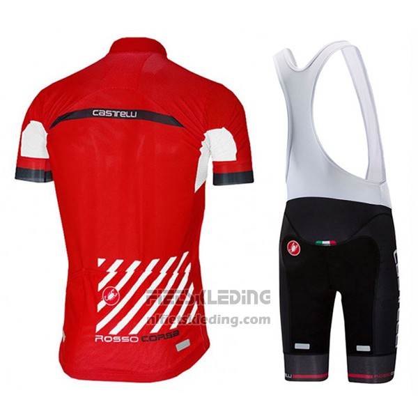2017 Fietskleding Castelli Free AR Rood Korte Mouwen en Koersbroek