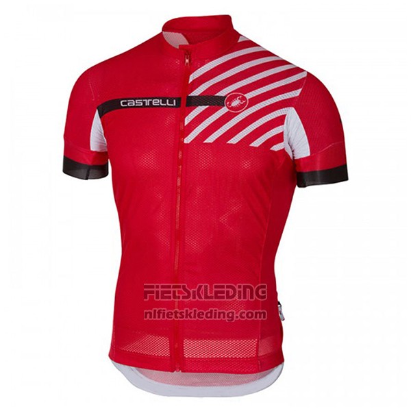 2017 Fietskleding Castelli Free AR Rood Korte Mouwen en Koersbroek