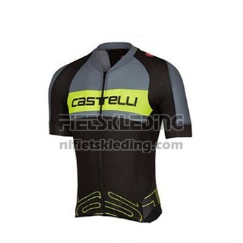 2017 Fietskleding Castelli Groen en Zwart Korte Mouwen en Koersbroek