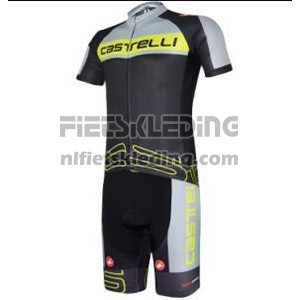 2017 Fietskleding Castelli Groen en Zwart Korte Mouwen en Koersbroek