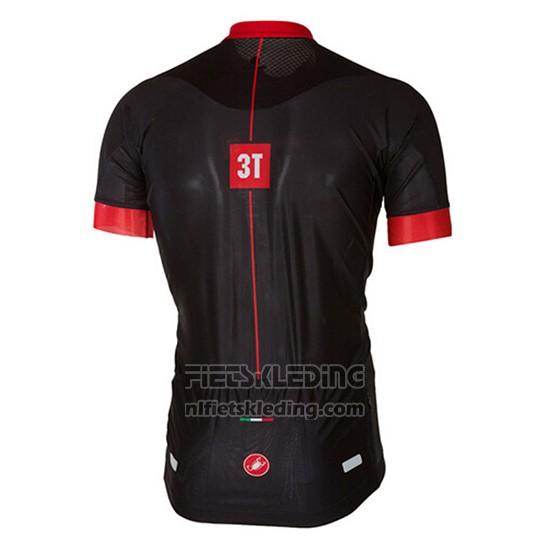 2017 Fietskleding Castelli Helder Zwart en Rood Korte Mouwen en Koersbroek