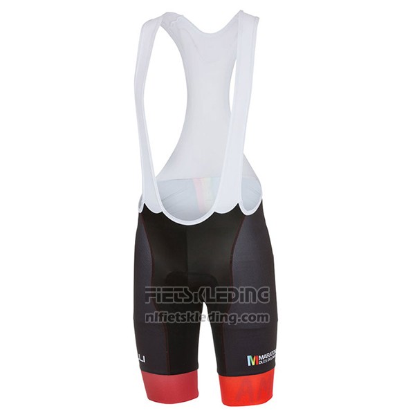 2017 Fietskleding Castelli Maratone Rood en Zwart Korte Mouwen en Koersbroek