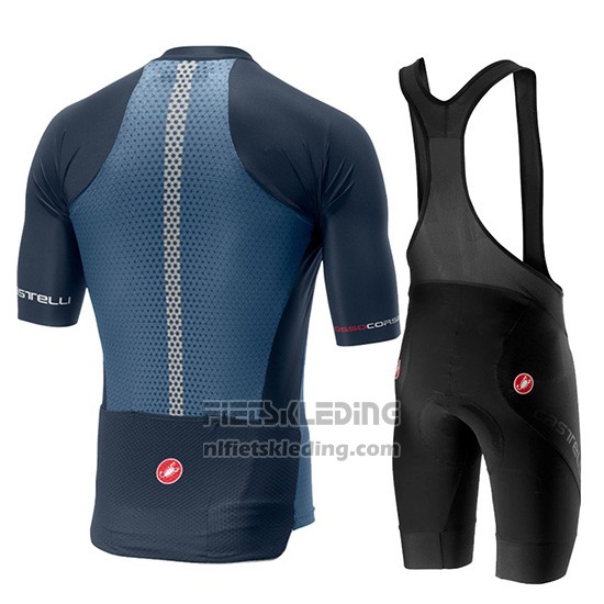 2019 Fietskleding Castelli Aero Race Blauw Rood Korte Mouwen en Koersbroek