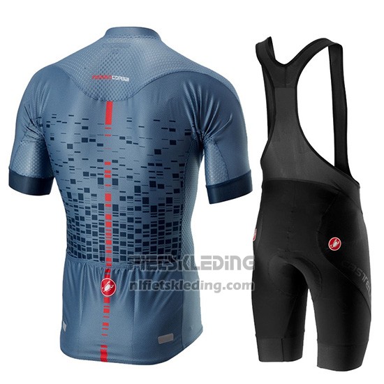 2019 Fietskleding Castelli Climber's 2.0 Grijs Blauw Korte Mouwen en Koersbroek
