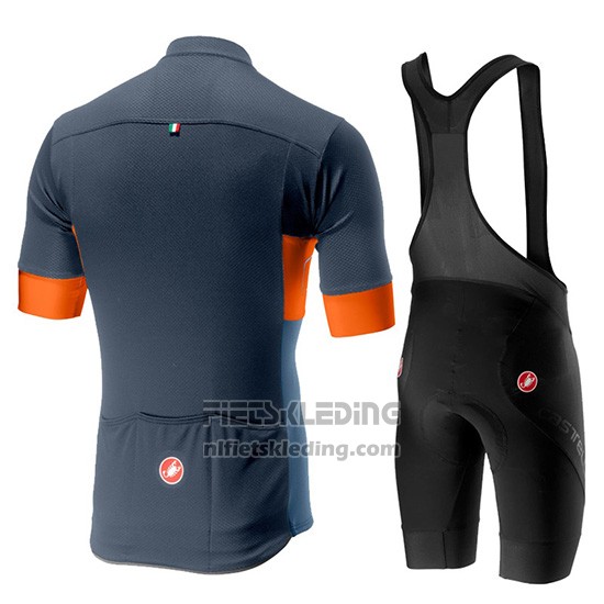 2019 Fietskleding Castelli Prologo 6 Grijs Oranje Korte Mouwen en Koersbroek
