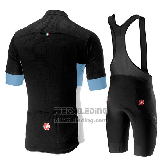 2019 Fietskleding Castelli Prologo 6 Zwart Azuur Wit Korte Mouwen en Koersbroek