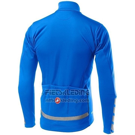 2019 Fietskleding Castelli Raddoppia 2 Blauw Zilver Lange Mouwen en Koersbroek