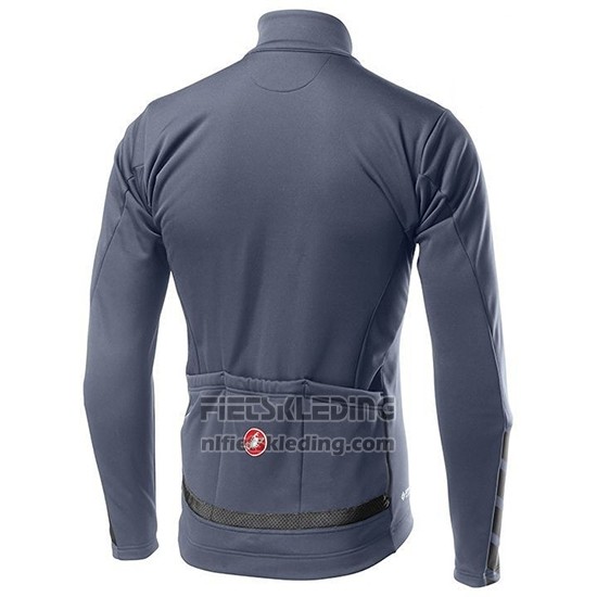 2019 Fietskleding Castelli Raddoppia 2 Grijs Zilver Lange Mouwen en Koersbroek