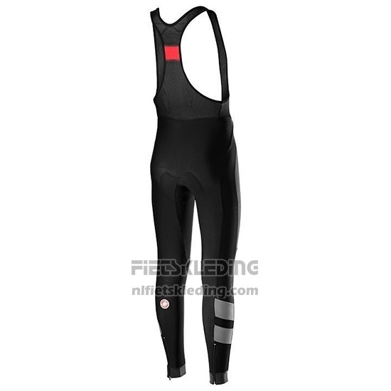 2019 Fietskleding Castelli Raddoppia 2 Grijs Zilver Lange Mouwen en Koersbroek