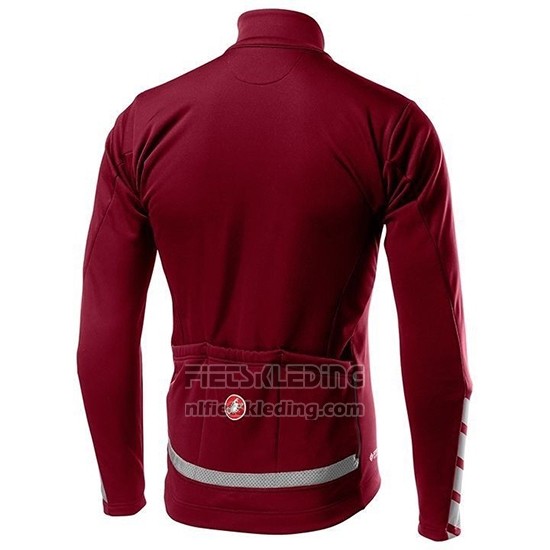 2019 Fietskleding Castelli Raddoppia 2 Rood Zilver Lange Mouwen en Koersbroek