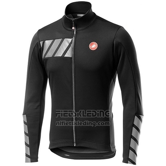 2019 Fietskleding Castelli Raddoppia 2 Zwart Zilver Lange Mouwen en Koersbroek