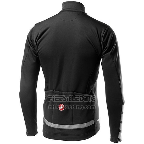 2019 Fietskleding Castelli Raddoppia 2 Zwart Zilver Lange Mouwen en Koersbroek