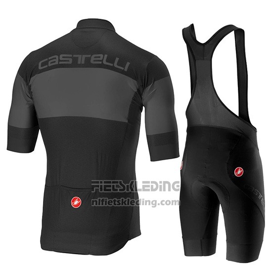2019 Fietskleding Castelli Ruota Zwart Grijs Korte Mouwen en Koersbroek