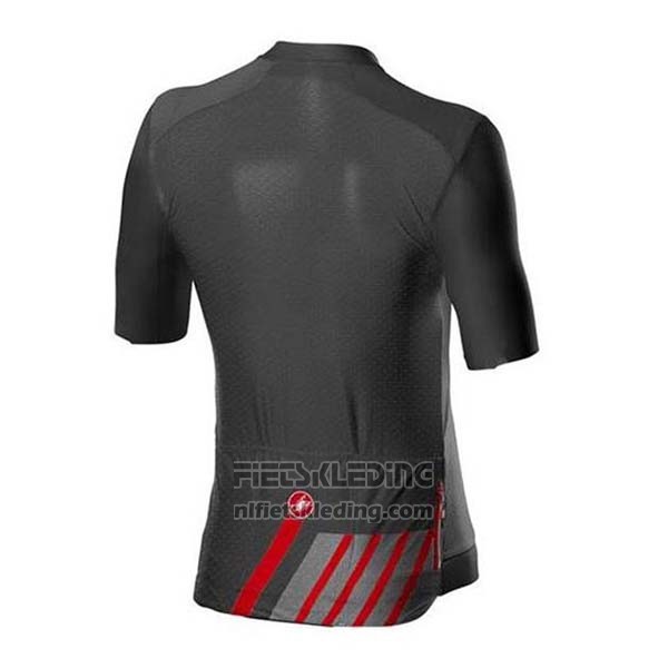 2020 Fietskleding Castelli Zwart Grijs Rood Korte Mouwen en Koersbroek
